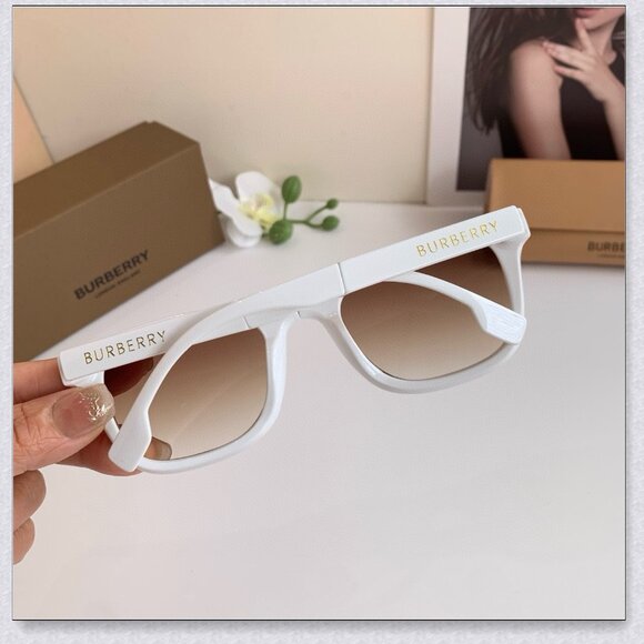 Burberry White Square Sunglasses main image 6